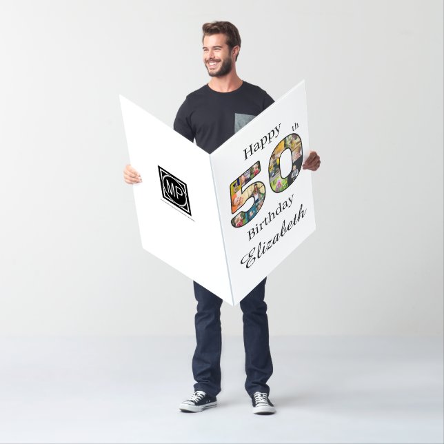 50th Birthday Create Your Own Personalized Photo Card (In Situ)