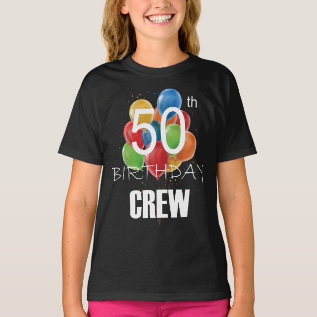 50th Birthday Crew 50 Party Crew Group Girl T-Shirt (Front)