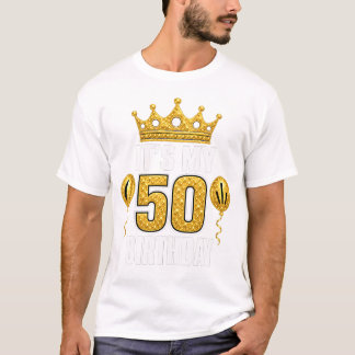 50th Birthday Crown Balloon Celebration T-Shirt