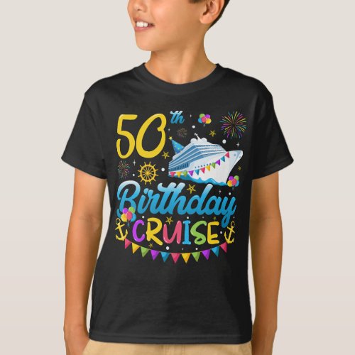 50th Birthday Cruise B_Day Party Boy T_Shirt