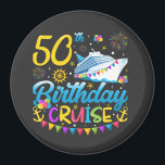 50th Birthday Cruise B-Day Party Circle Magnet<br><div class="desc">50th Birthday Cruise B-Day Party Funny design Gift Circle Magnet Classic Collection.</div>