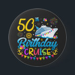 50th Birthday Cruise B-Day Party Round Button<br><div class="desc">50th Birthday Cruise B-Day Party Funny design Gift Round Button Classic Collection.</div>