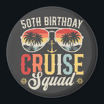50TH Birthday Cruise Squad Family Matching Circle Magnet<br><div class="desc">50TH Birthday Cruise Squad Crew Vacation Group Family Matching Design Gift Circle Magnet Classic Collection.</div>