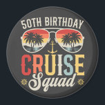 50TH Birthday Cruise Squad Family Matching Circle Magnet<br><div class="desc">50TH Birthday Cruise Squad Crew Vacation Group Family Matching Design Gift Circle Magnet Classic Collection.</div>