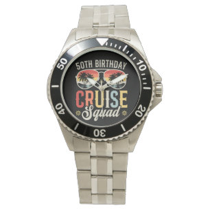 50TH Birthday Cruise Squad Family Matching Men Watch