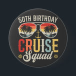 50TH Birthday Cruise Squad Family Matching Round Button<br><div class="desc">50TH Birthday Cruise Squad Crew Vacation Group Family Matching Design Gift Round Button Classic Collection.</div>