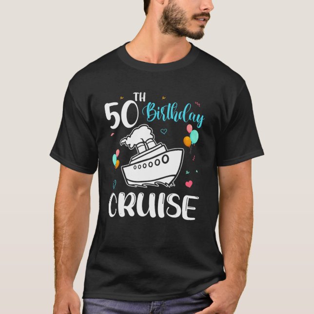 50th Birthday Cruise Trip Matching Family 50 Years T-Shirt (Front)