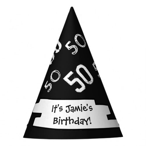 50th Birthday Custom Paper Party Hat
