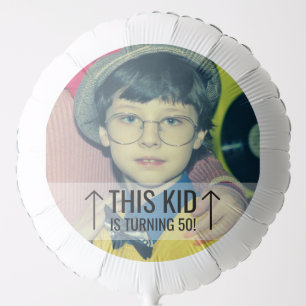 50th Birthday Custom Photo Balloon