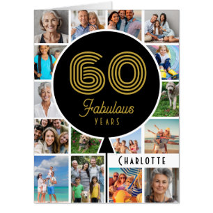 50th Birthday Custom Photo Name Giant  Card
