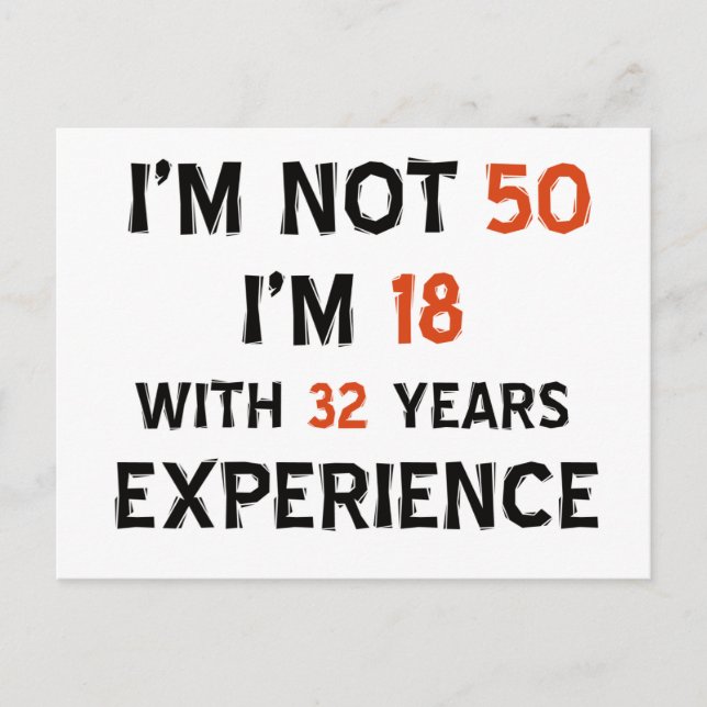 50th birthday designs postcard (Front)