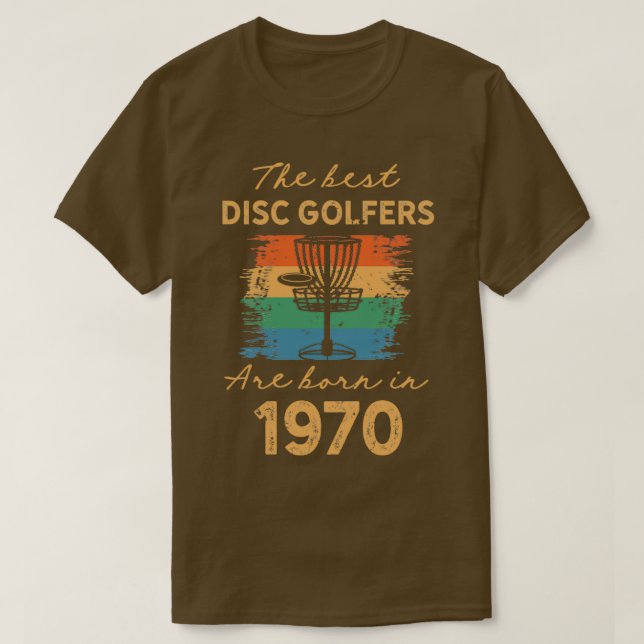 50th Birthday Disc Golf Shirt Turning 50 Gift 1970 (Design Front)