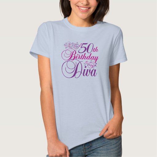 50th Birthday Diva Tee Shirts