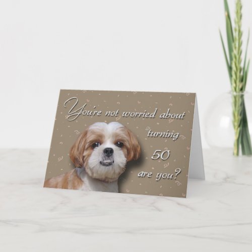 50th Birthday Dog Card