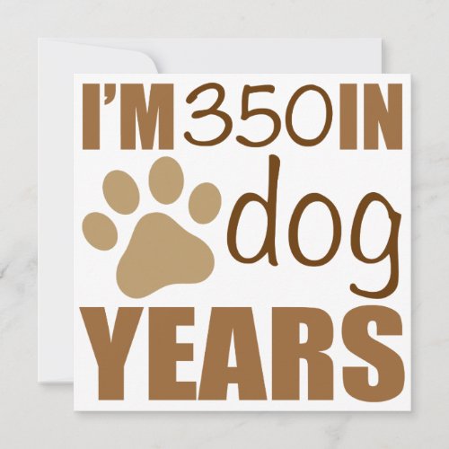 50th Birthday Dog Years Card