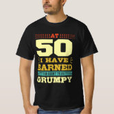  50th Birthday Gift Shirt Officially A Grumpy Old Man Funny  T-Shirt : Clothing, Shoes & Jewelry