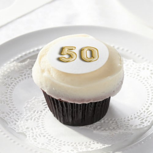 50th Birthday Edible Frosting Rounds Number 50 Edible Frosting Rounds