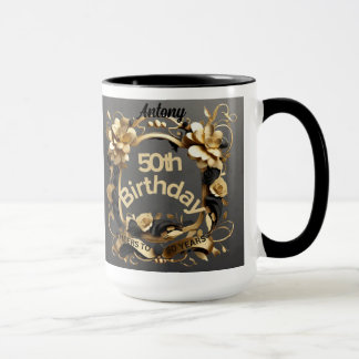 50th Birthday Elegant Chic Cheers to 50 Years Mug