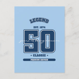50th birthday est 1974 postcard