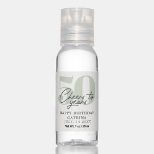 50Th. Birthday Eucalyptus Green Hand Sanitizer