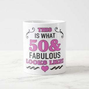50th Birthday Fabulous Giant Coffee Mug