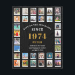 50th Birthday Family Photo Collage 32 Photographs Fleece Blanket<br><div class="desc">Personalized 50th Birthday Fleece Photo Blanket | Customizable with 32 Pictures. Personalized gift fleece blanket with 32 photos of your choice. A wonderful gift idea to commemorate a special birthday for that wonderful person. TOP TIP: If you Pre-crop your photos into a square shape before you upload them you have...</div>