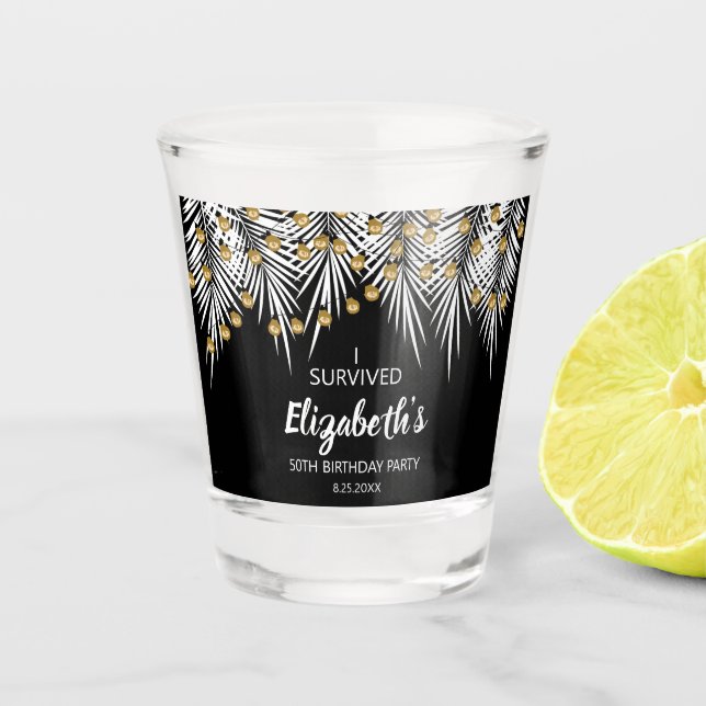 50th Birthday Favor Drinkware Set Shot Glass (Front)