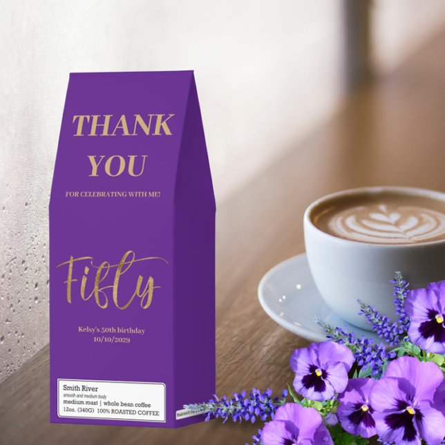 50th Birthday Favors  Roasted Coffee (Creator Uploaded)