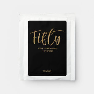 50th Birthday Favors  Tea Bag Drink Mix