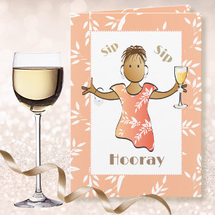 50th Birthday Female Cartoon Ethnic Funny Saying  Card