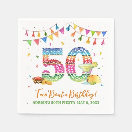 50th Birthday Fiesta Napkins