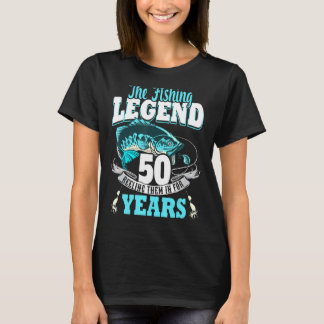 50th birthday fishing 50 Year Old fisherman 1973 2 T-Shirt