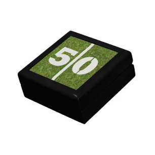 50th Birthday Football Jewelry Gift Box