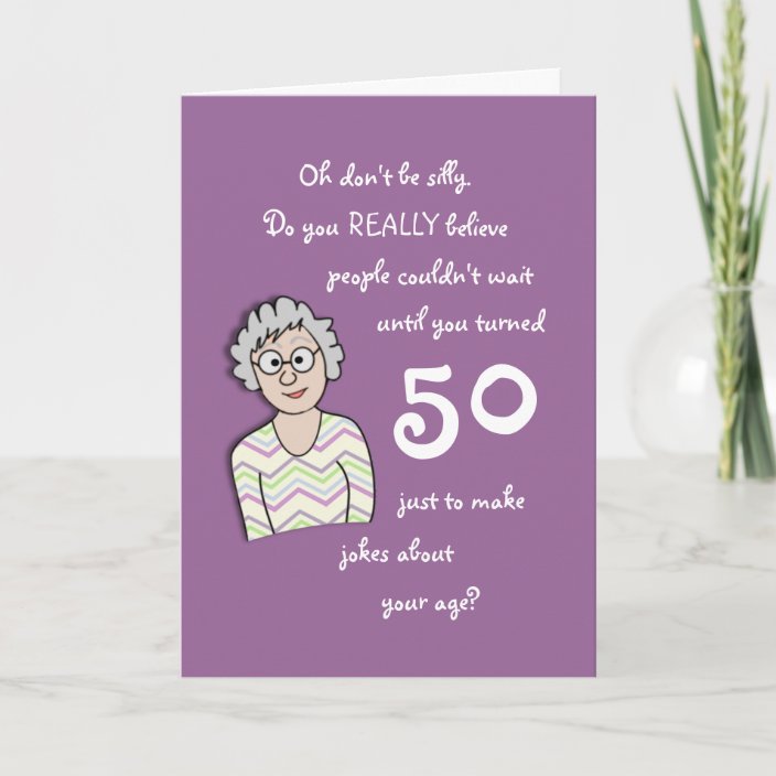 50th Birthday For Her Funny Card Zazzle Com 50th birthday for her funny card zazzle com