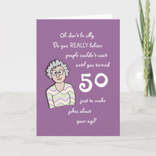 50th Birthday For Her_Funny Card
