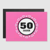 50th Birthday for Her HEARTS Frame PINK P29DZ (Front/Back)