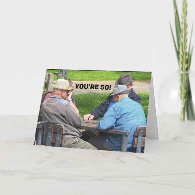 50TH BIRTHDAY FOR HIM FUNNY CARDS (Front)