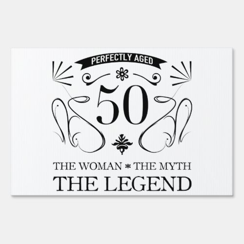 50th Birthday For Women Sign