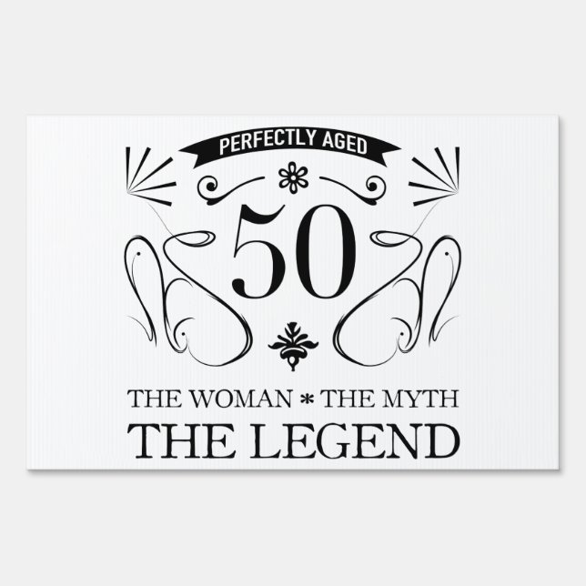 50th Birthday For Women Sign (Front)