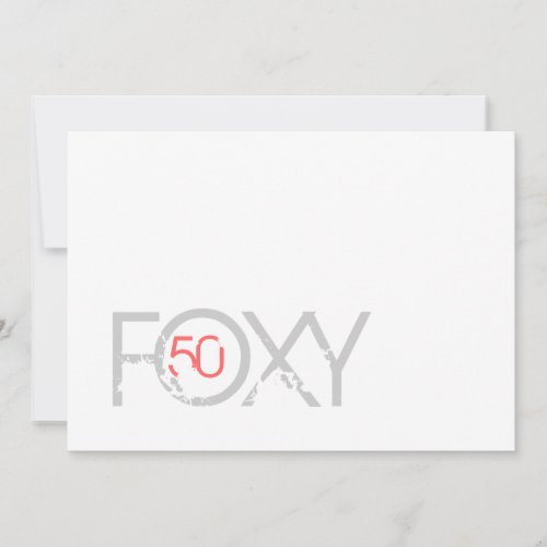 50th Birthday _ Foxy 50 Invitation