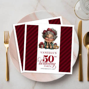 50th Birthday Funny Grandma Napkins Party Table