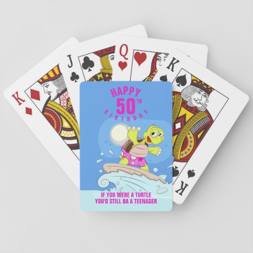 50th birthday funny playing cards