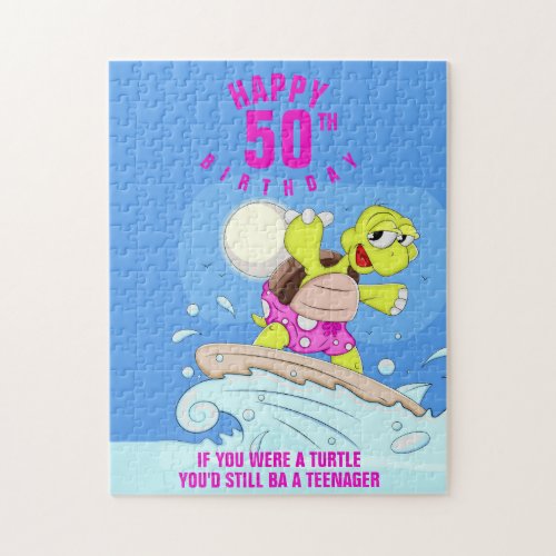 50th Birthday funny quote Jigsaw Puzzle