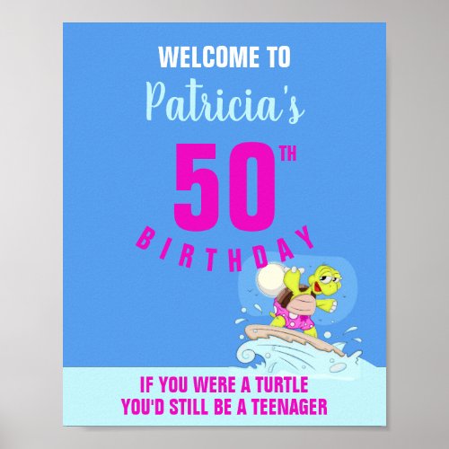 50th birthday funny quote party   poster