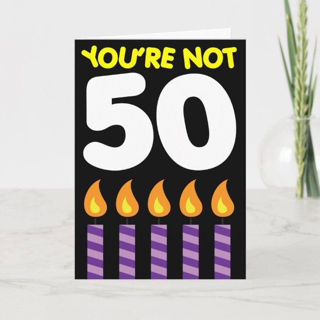 50th Birthday Funny Tariff Card (Front)