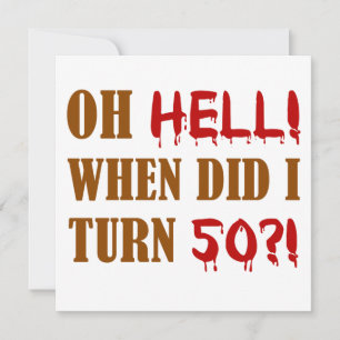 50th Birthday Gag Gift Card