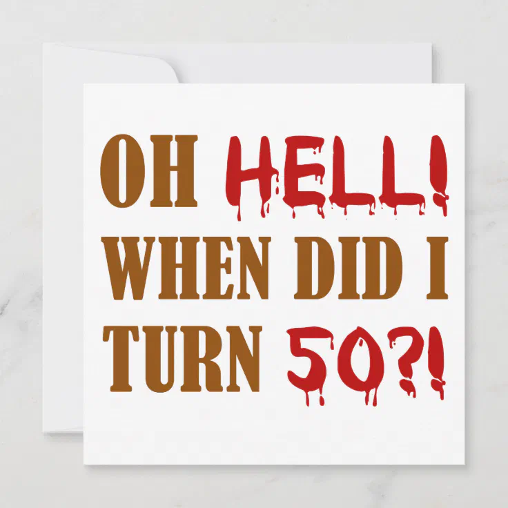 50th Birthday Gag Gift Card Zazzle