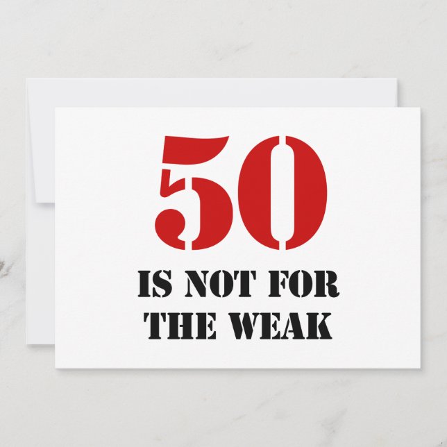 50th Birthday Gag Gift Card (Front)