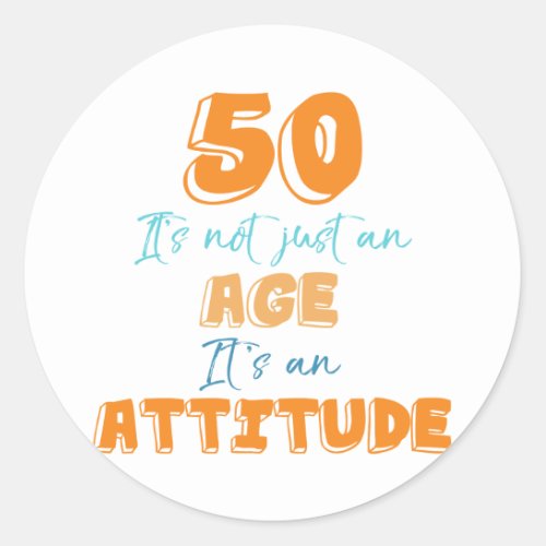 50th Birthday Gag Gift Classic Round Sticker