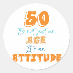 50th Birthday Gag Gift Classic Round Sticker